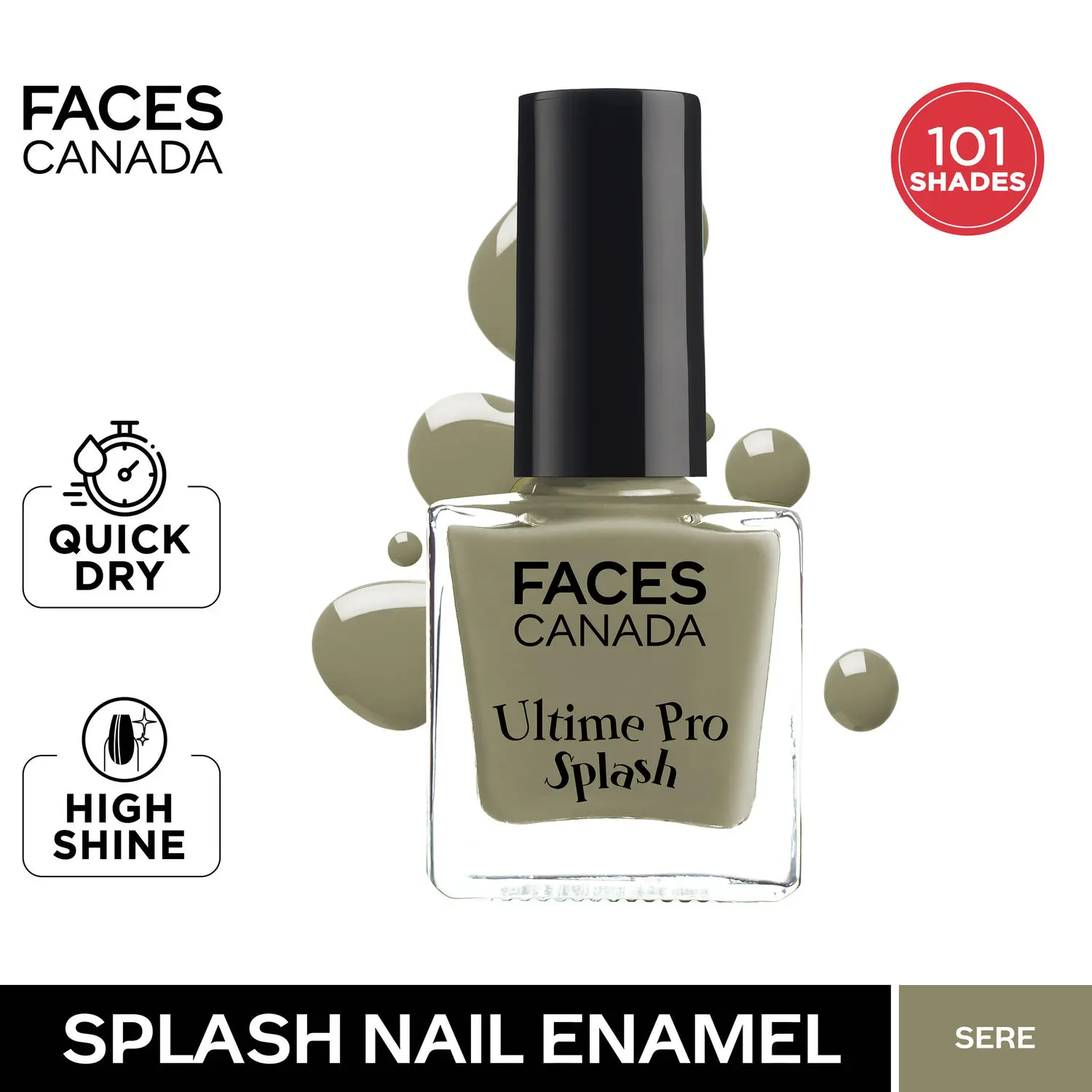 Faces canada Ultime Pro Splash I Quick-drying I Longlasting I Chip-defiant I Smooth application I Nail Enamel Sere 44 5ml