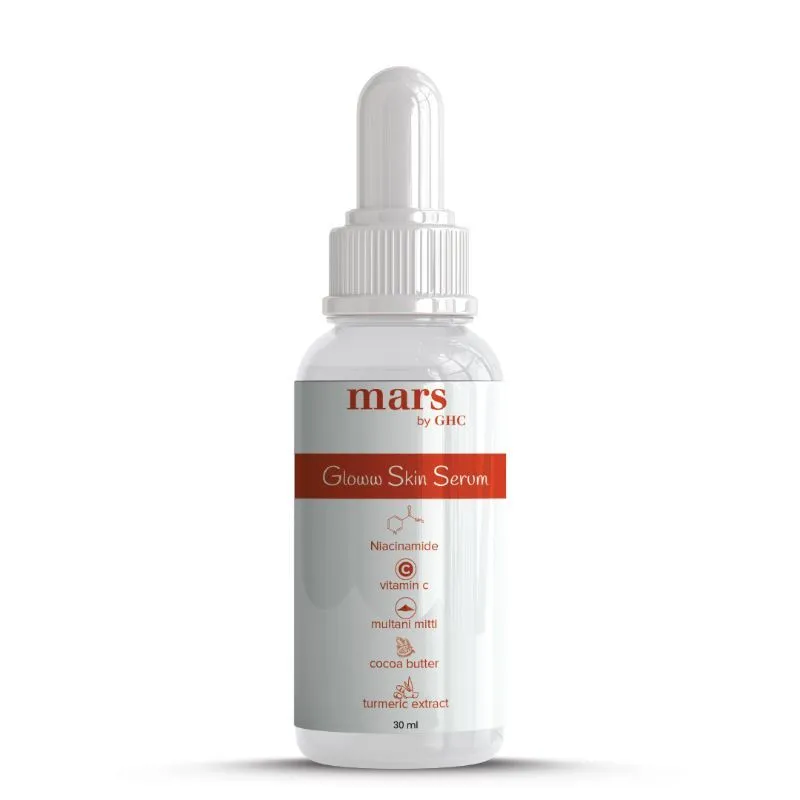 Mars by GHC Gloww Face Serum, Vitamin C (kakada Plum) 5% Niacinamide, 0.2% Retinol, Coco But