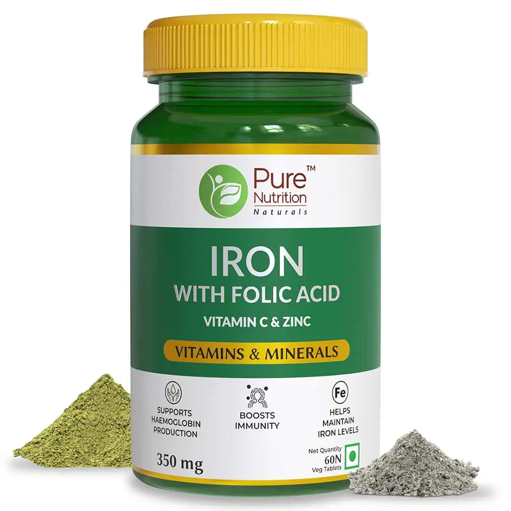 Pure Nutrition Iron with Folic Acid,  60 tablet(s)