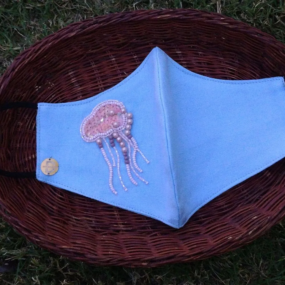 Diya Aswani Powder Blue Jelly Fish Mask