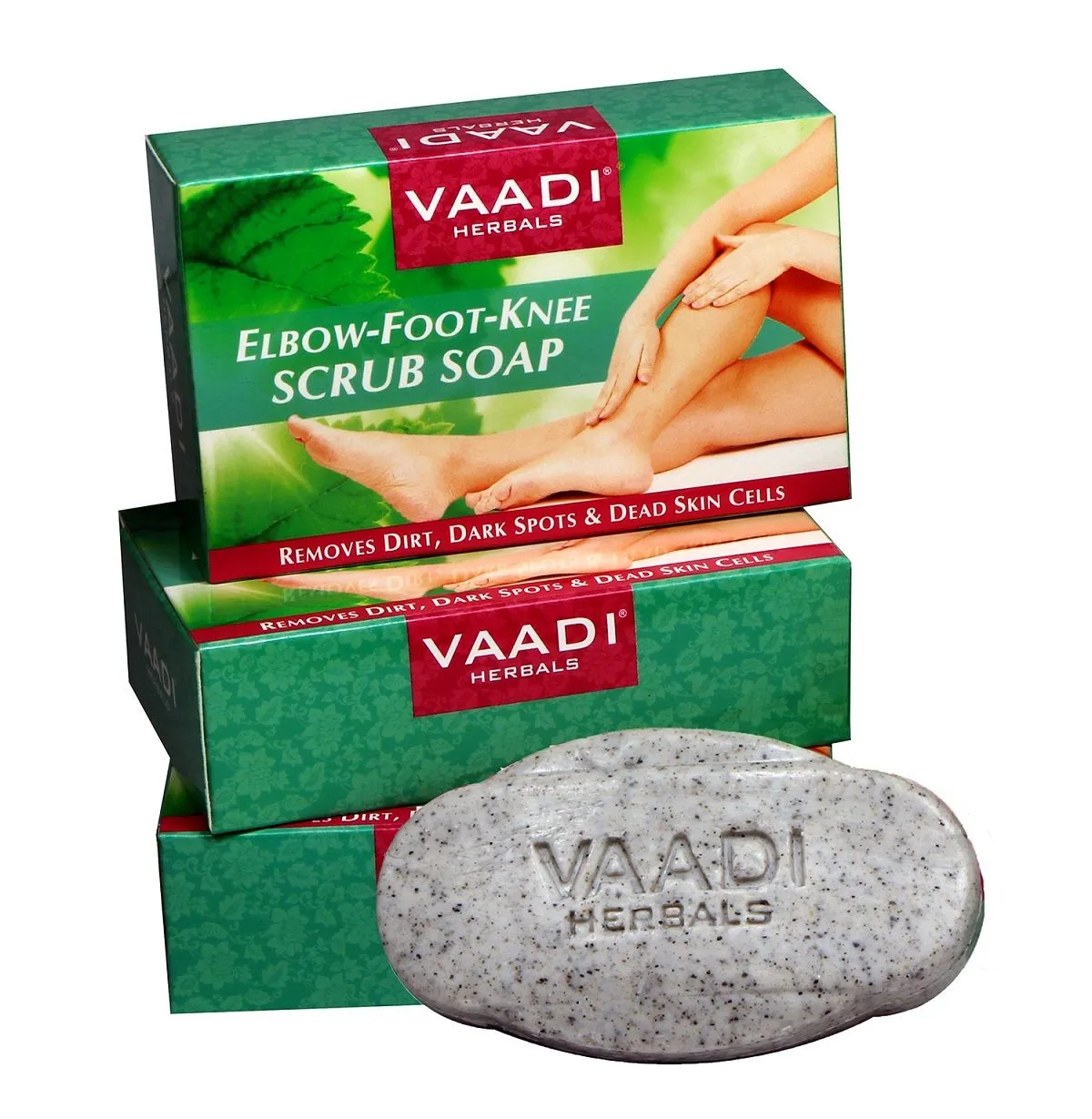 Vaadi Herbals Value Pack Of 3 Elbow-Foot Knee Scrub Soaps