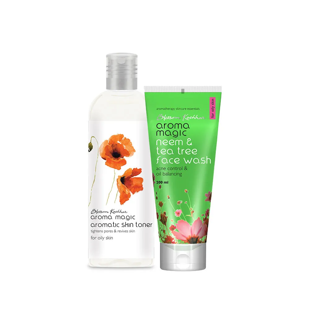 Aroma Magic Neem & Tea Tree Face Wash & Skin Toner For Oily Skin Combo