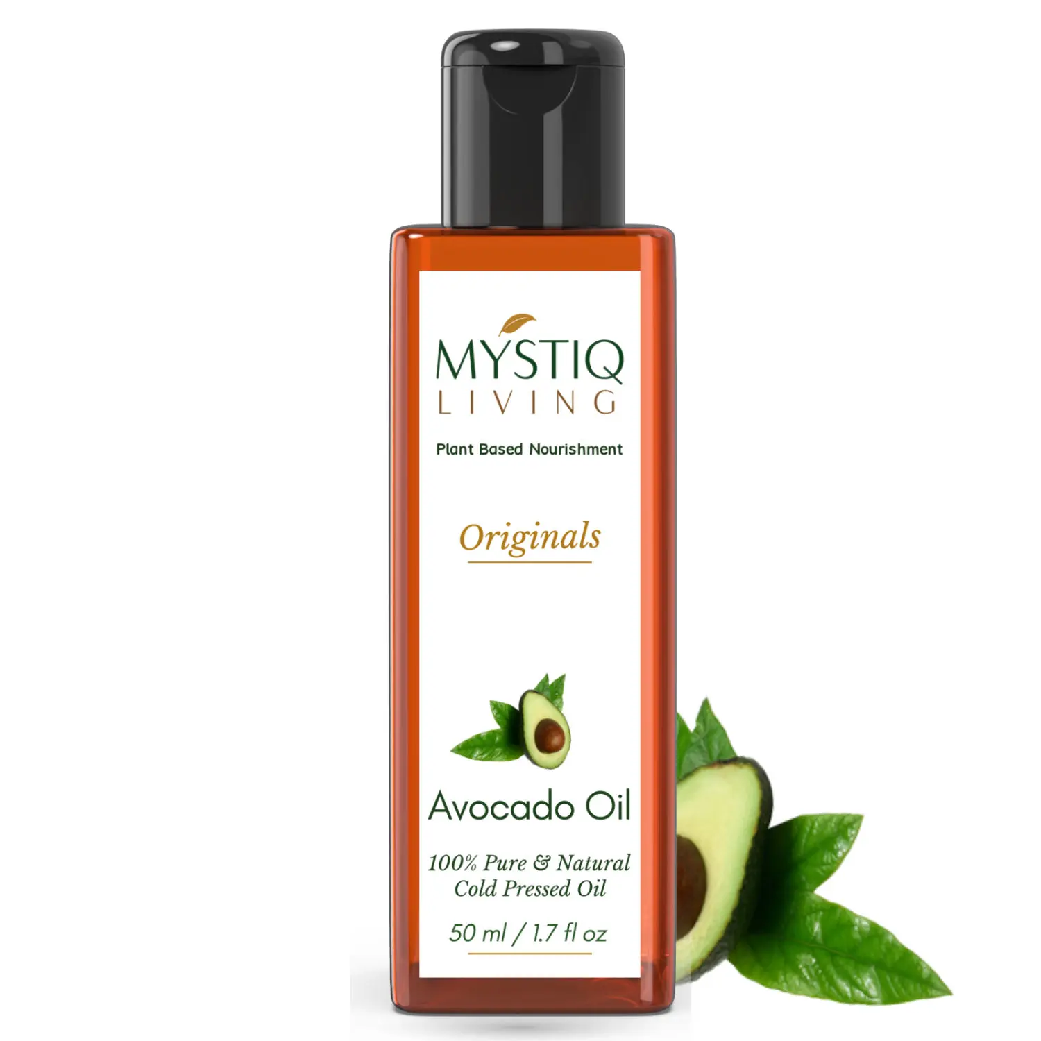 Mystiq Living Originals - Avocado Oil For Hair | Cold Pressed | 100% Pure & Natural - 50 ML