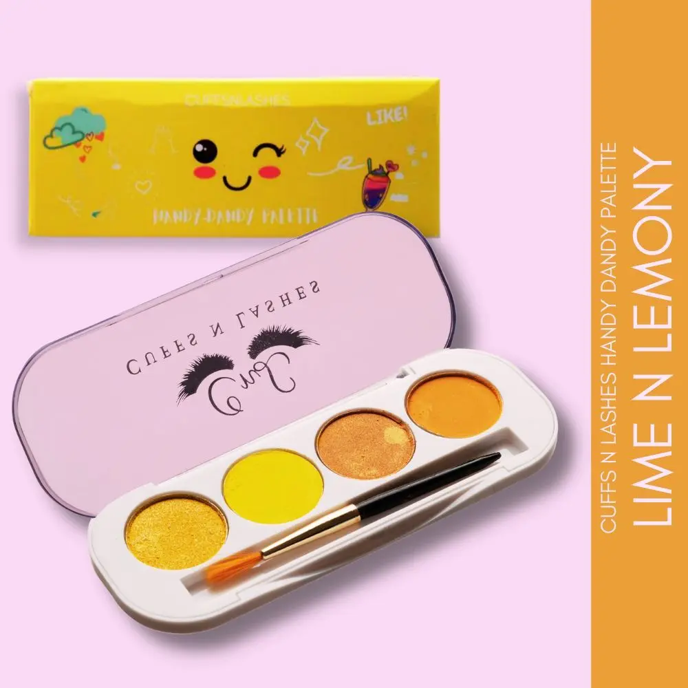 Cuffs N Lashes Handy-Dandy Eyeshadow Palette, Lime & Lemony