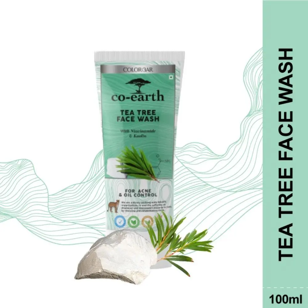 Colorbar Co-earth Tea Tree Face Wash-(100ml)