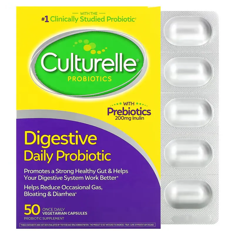 Probiotics, Digestive Daily Probiotic, 10 Billion CFUs, 50 Once Daily Vegetarian Capsules