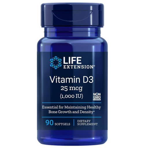 Life Extension Vitamin D3 - 1000 IU - 90 Softgels