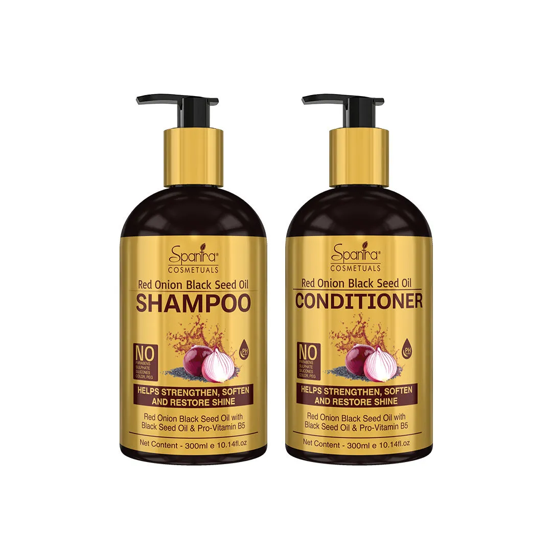 Spantra Red Onion Black Seed Oil Shampoo And Conditioner (Pack Of 2)