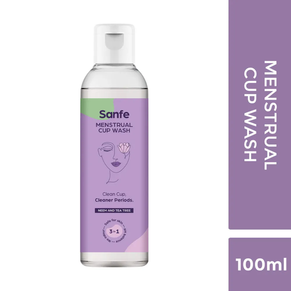 Sanfe Natural Menstrual Cup Wash With Tea Tree Neem Basil