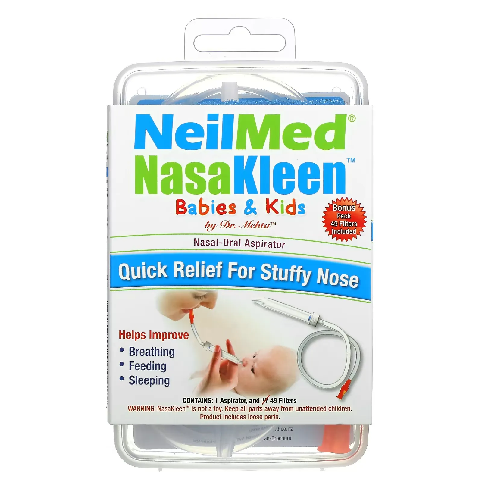 NeilMed NasaKleen Babies & Kids Nasal-Oral Aspirator, 1 Kit