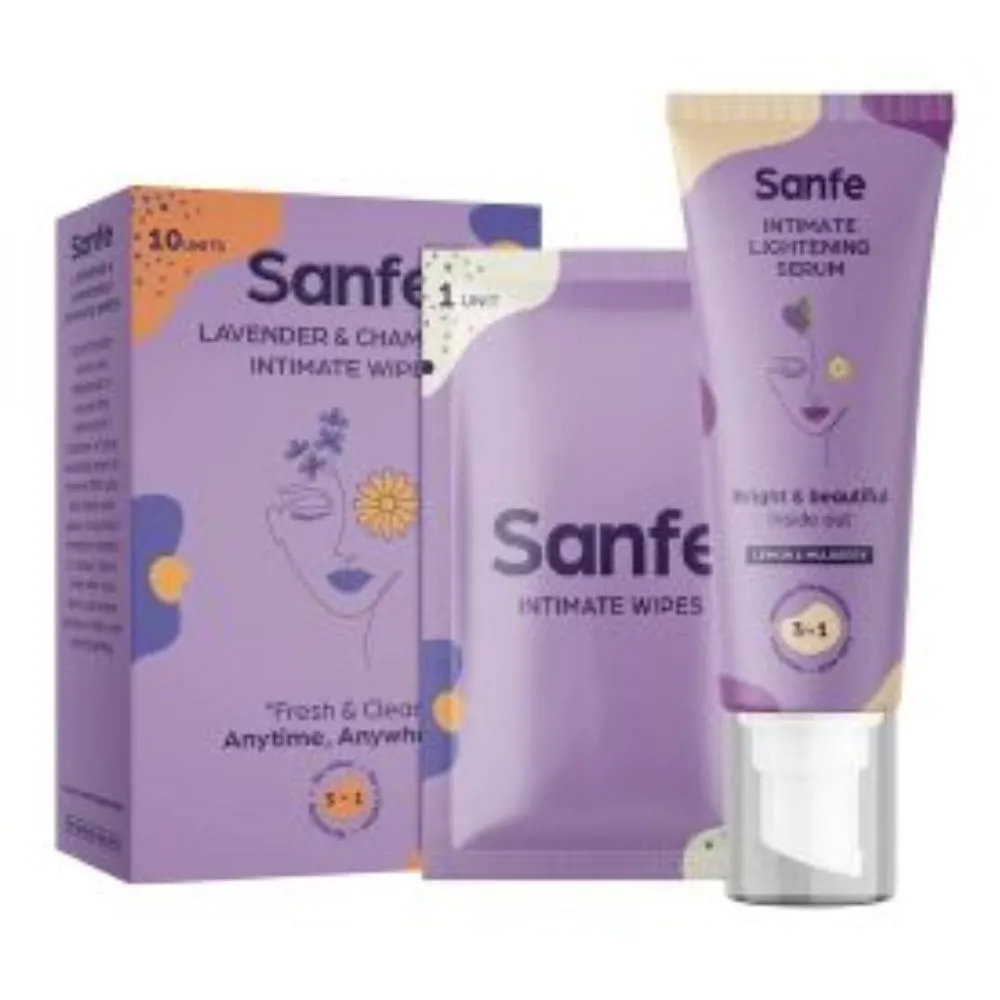 Sanfe Glam Gal Kit - Natural Intimate Lightening Serum - Lavender & Chamomile