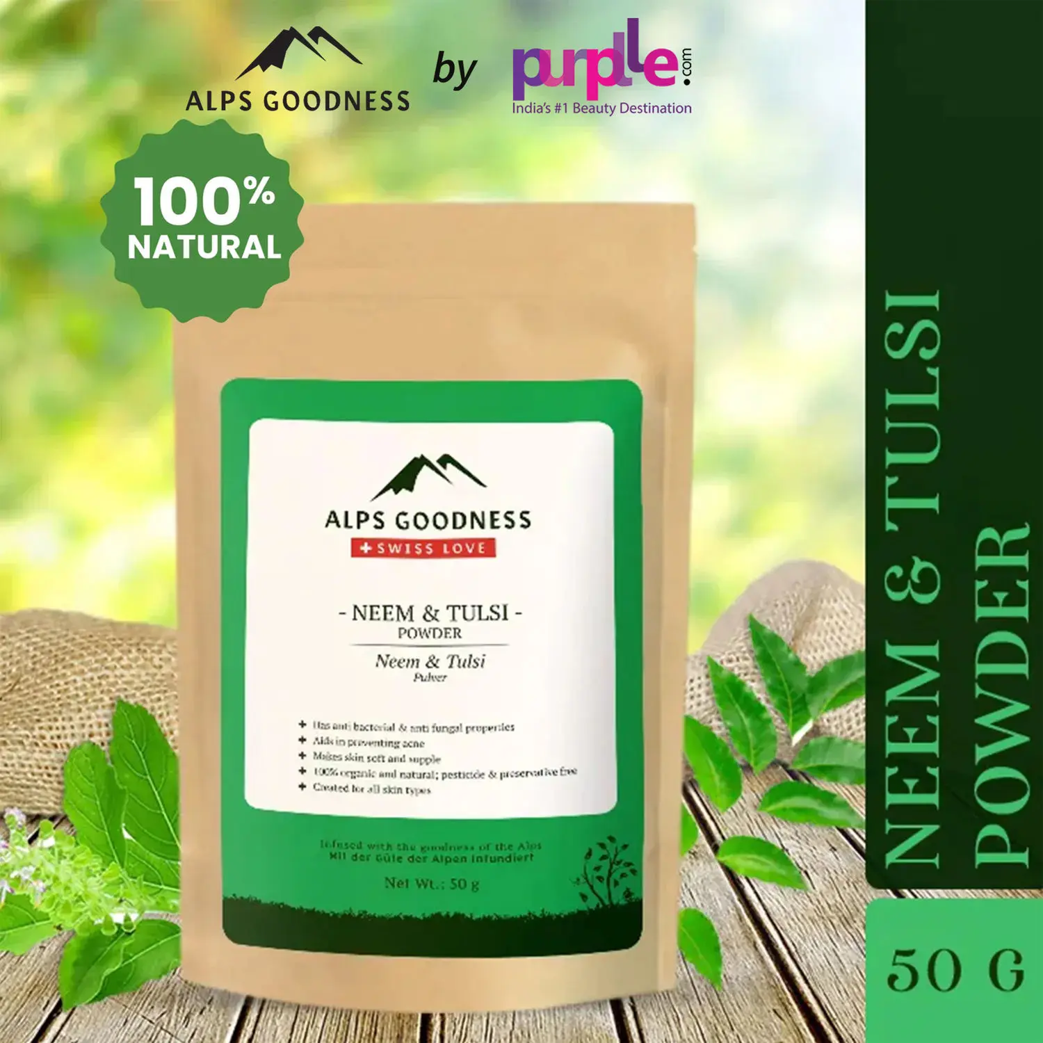 Alps Goodness Neem & Tulsi Powder (50 gm)