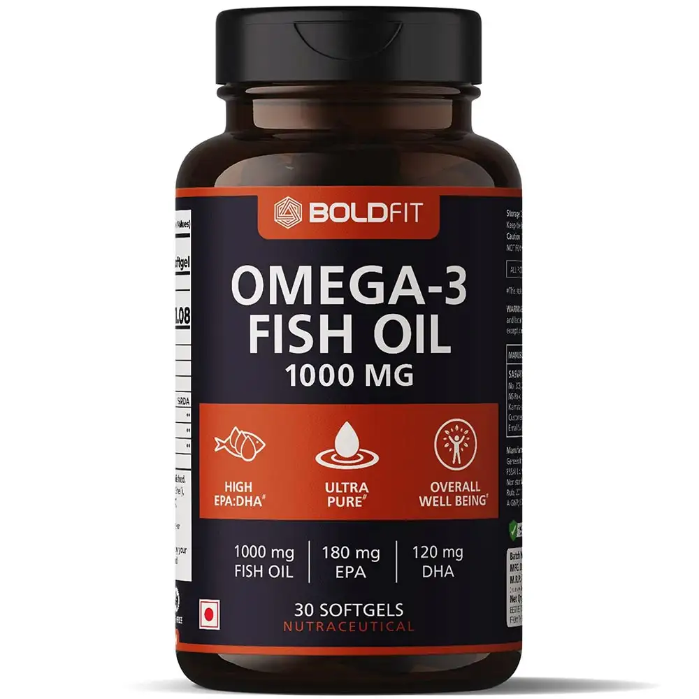 Boldfit Omega-3 Fish Oil,  30 softgels