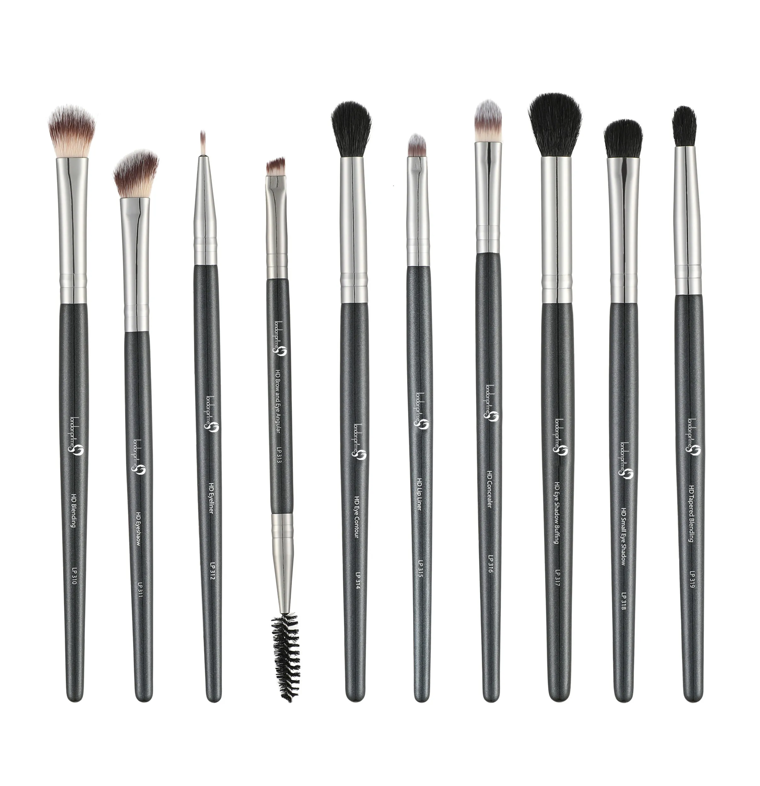 London Pride Cosmetics Prime HD Eye Essential Brush Set (Pack of 10)