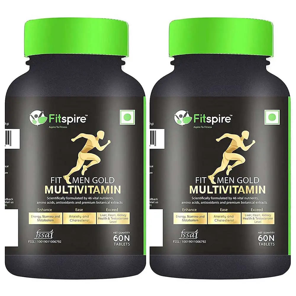 Fitspire Fit Men Gold Multivitamin,  2 Piece(s)/Pack  Unflavoured