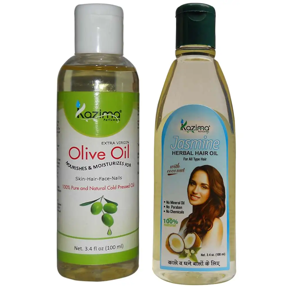 Kazima Olive & Jasmine Oil (Each 100ml) Combo,  2 Piece(s)/Pack  All Type Hair & Skin