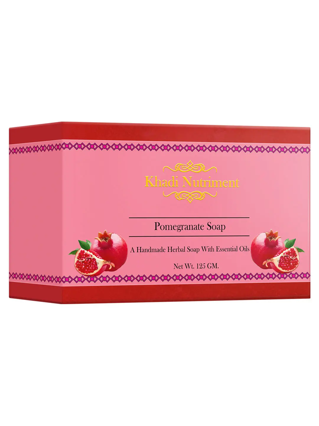 Khadi Nutriment Pomegranate Soap, 125 gm Soap for Unisex (Pack of 1)