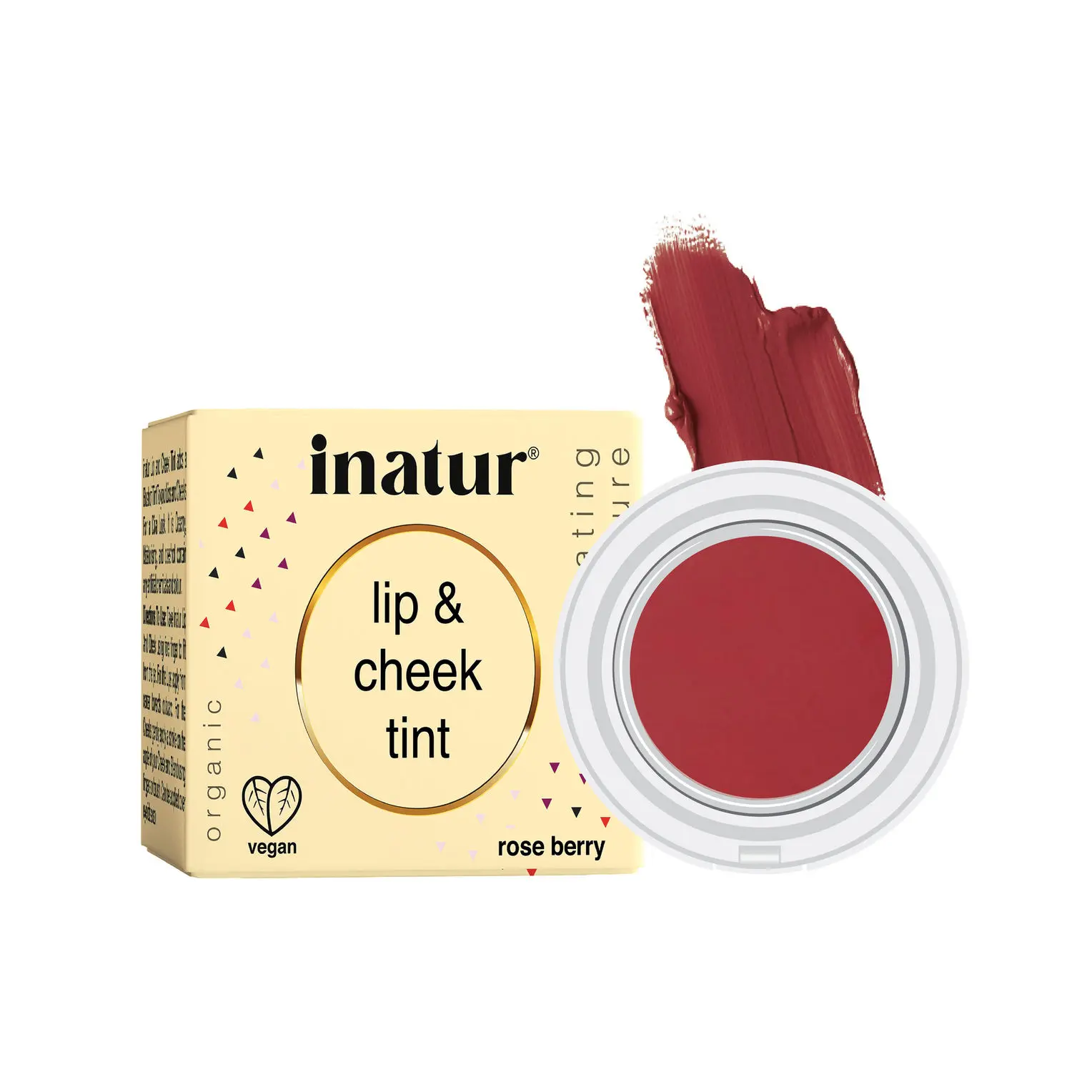 Inatur Lip and Cheek Tint Rose Berry (4 g)