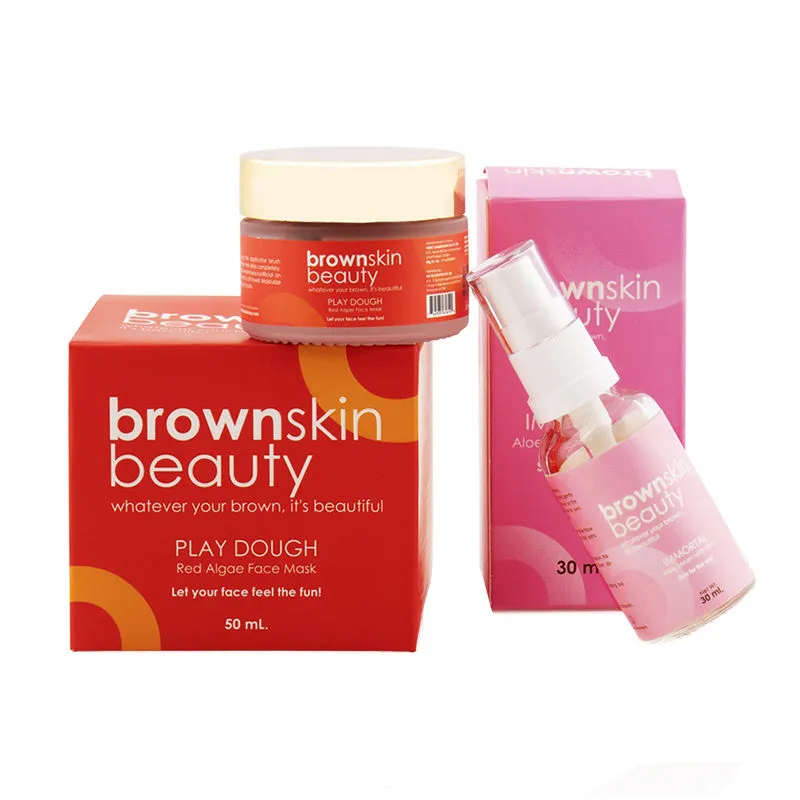 BrownSkin Beauty Red Algae Facemask & Immortal Serum Combo