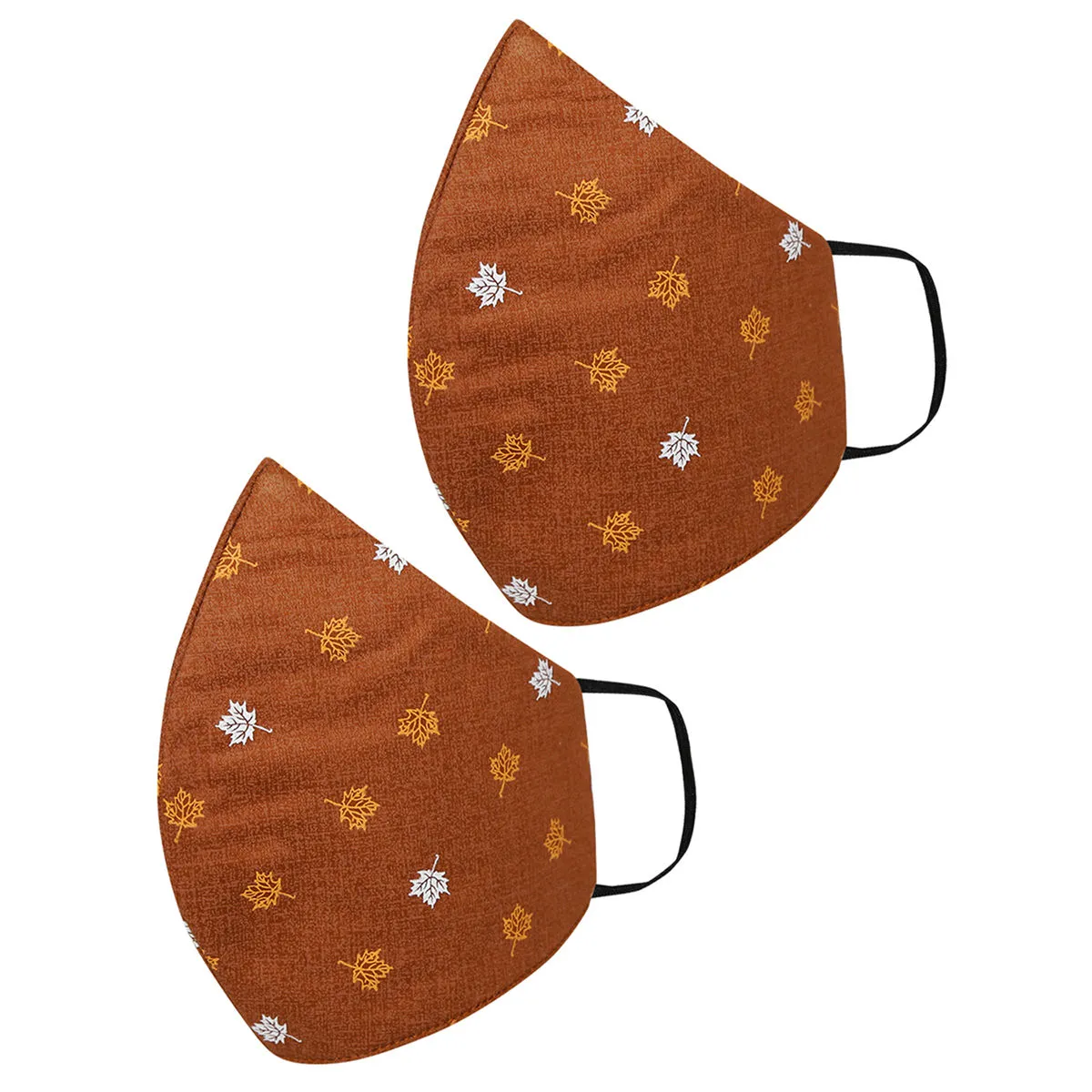 Tossido Unisex 100% Premium Soft Cotton Vibrant 3 Ply Anti Microbial Masks - Brown (Free Size)