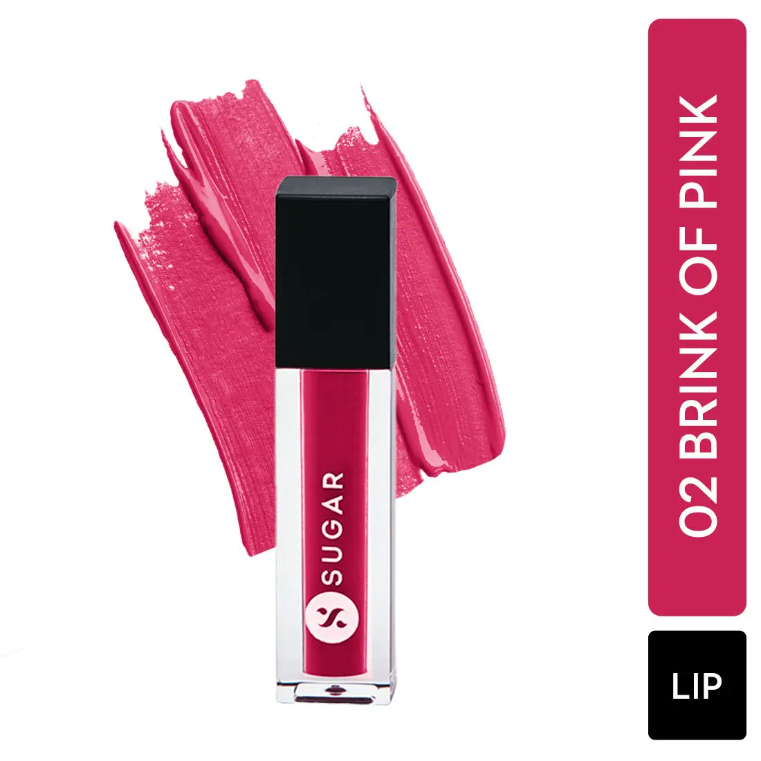 SUGAR Cosmetics - Smudge Me Not - Mini Liquid Lipstick - 02 Brink of Pink - 1.1 ml - Ultra Matte Liquid Lipstick, Transferproof and Waterproof, Lasts Up to 12 hours