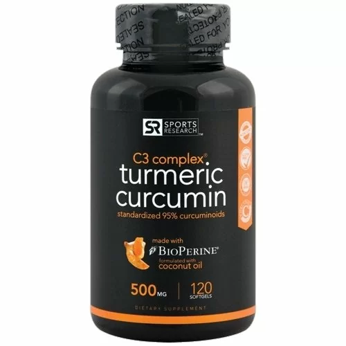 Turmeric Curcumin, C3 Complex, By Sports Research, 500 mg 120 Softgels