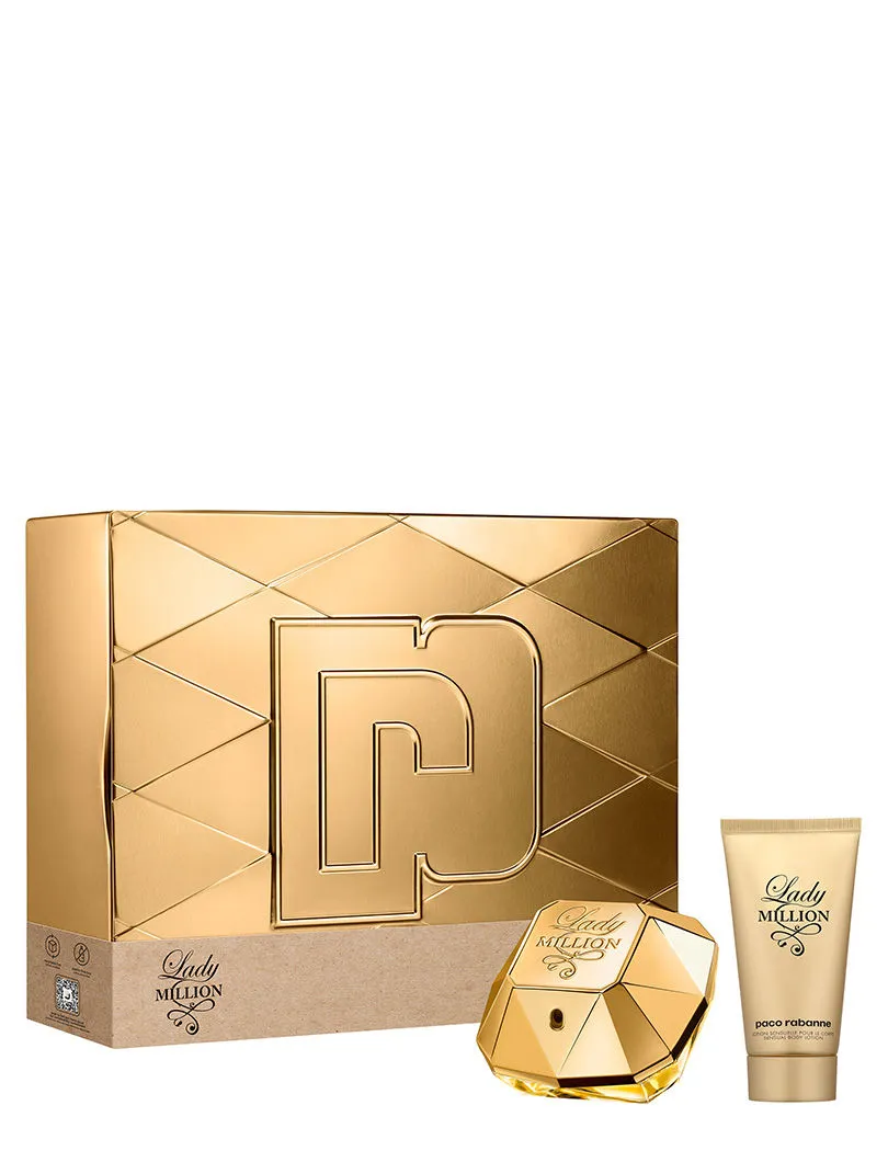 Paco Rabanne Lady Million Eau De Parfum 50ml With Body Lotion 75ml