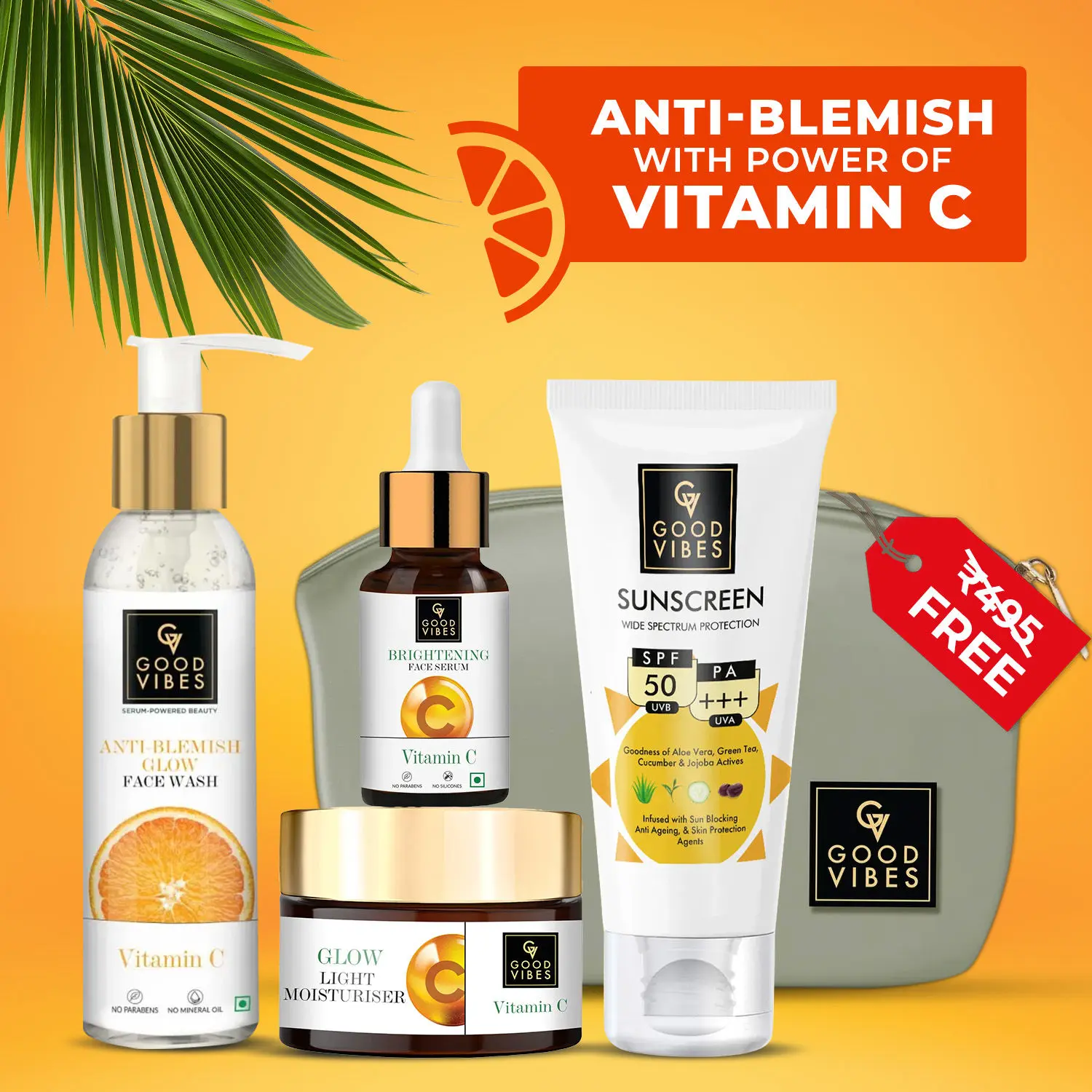 Vitamin C CSMS Combo (Set of 4) (Facewash + Serum + Moisturizer + Sunscreen)