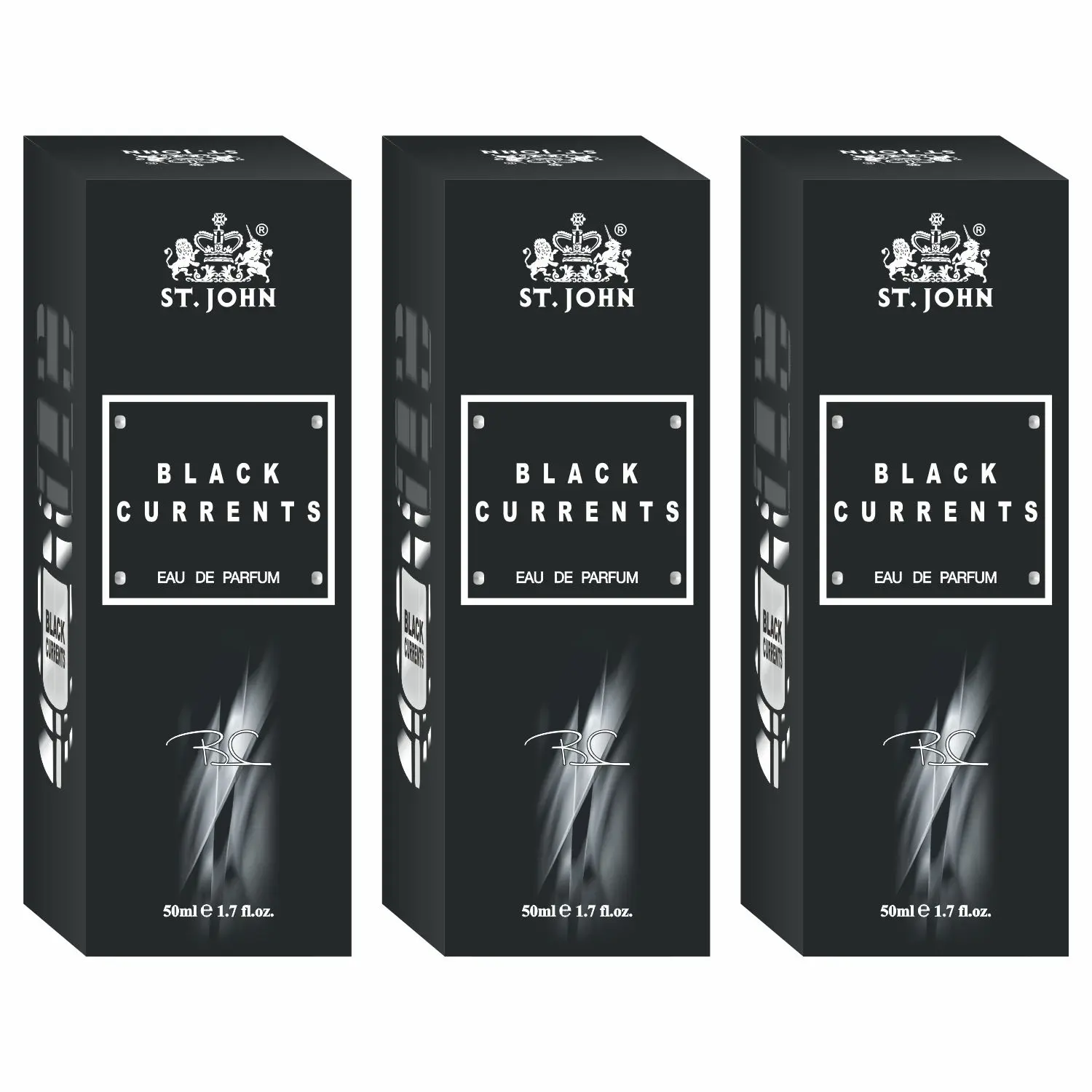 ST-JOHN Cobra Black Current 50ml Pack of 3 Body Perfume Spray Gift Pack Eau de Parfum - 150 ml (For Men & Women)