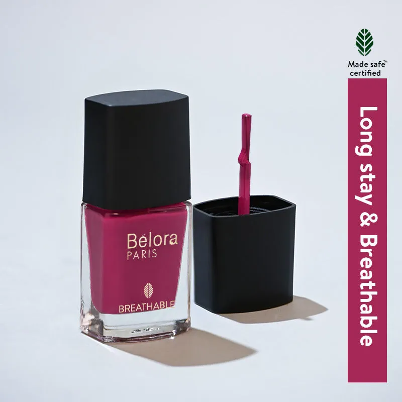 Belora Paris Breathable Made Safe Longstay Nail Polish - 12 Hot Pink