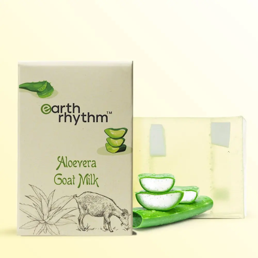 Earth Rhythm Aloe Vera Gel Soap with Goat Milk - 100 G