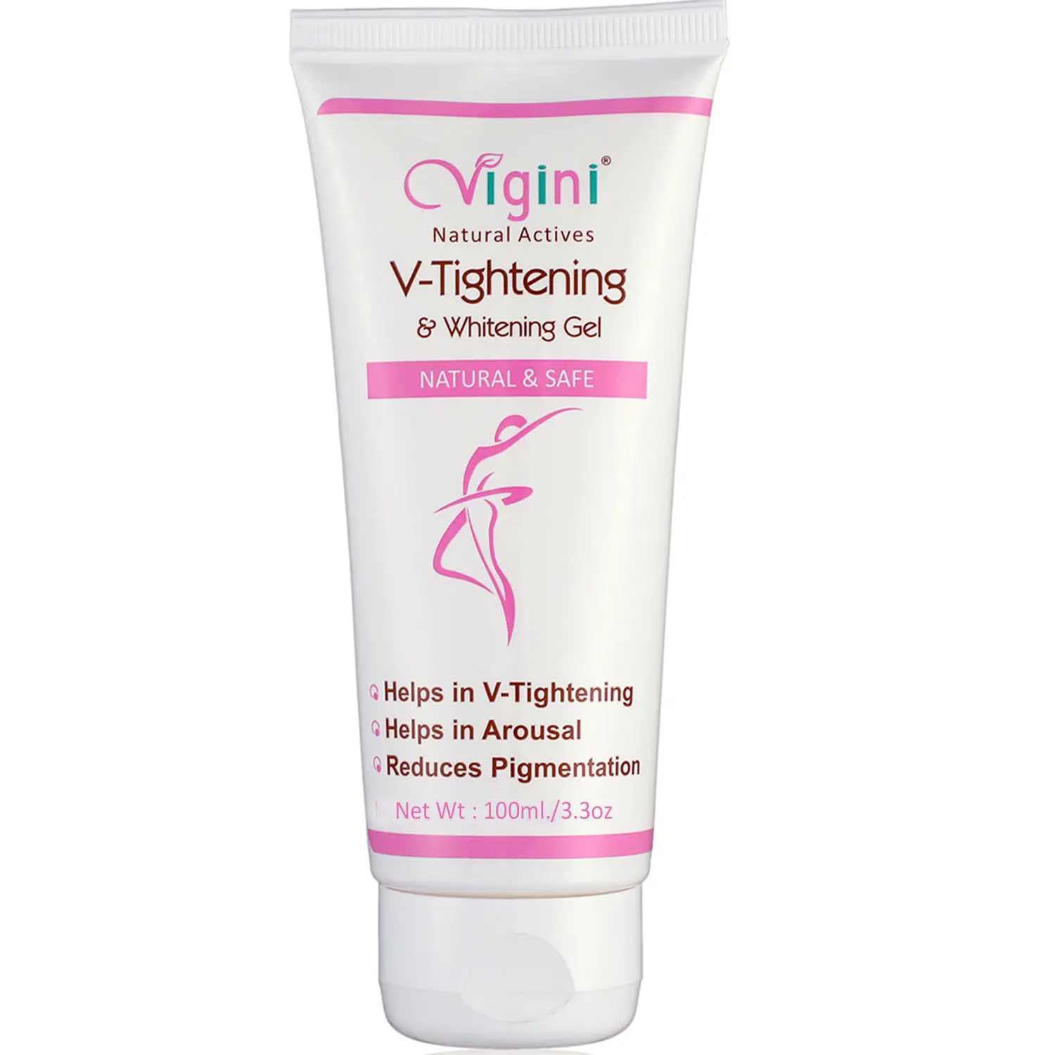 Vigini 100% Natural Actives Vaginal V-Tightening Whitening Tighting Moisturizer Lubricant Cream Gel water based wash able 100ml