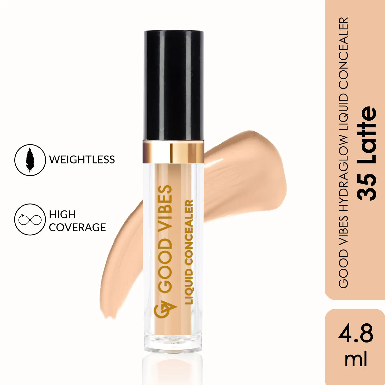 Good Vibes HydraGlow Liquid Concealer -Latte 35 (4.8ml)