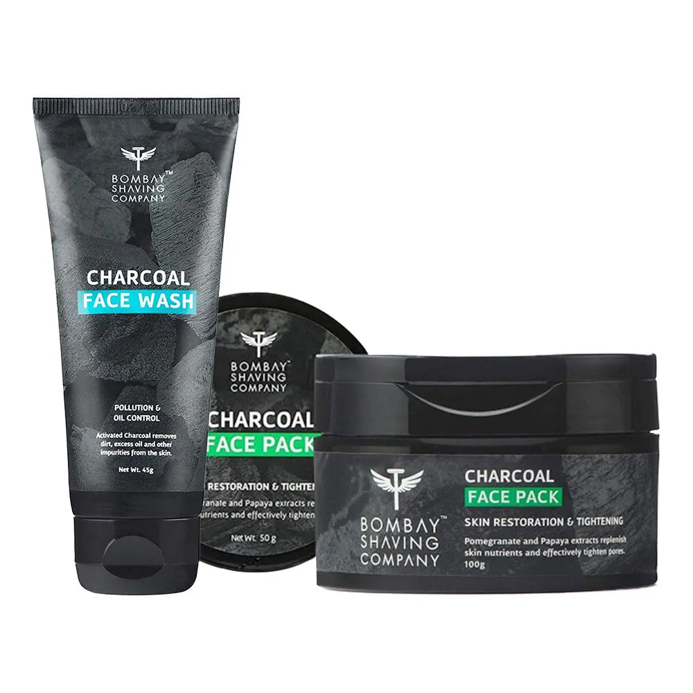 Bombay Shaving Company Charcoal Face Pack + Free Charcoal Face Wash