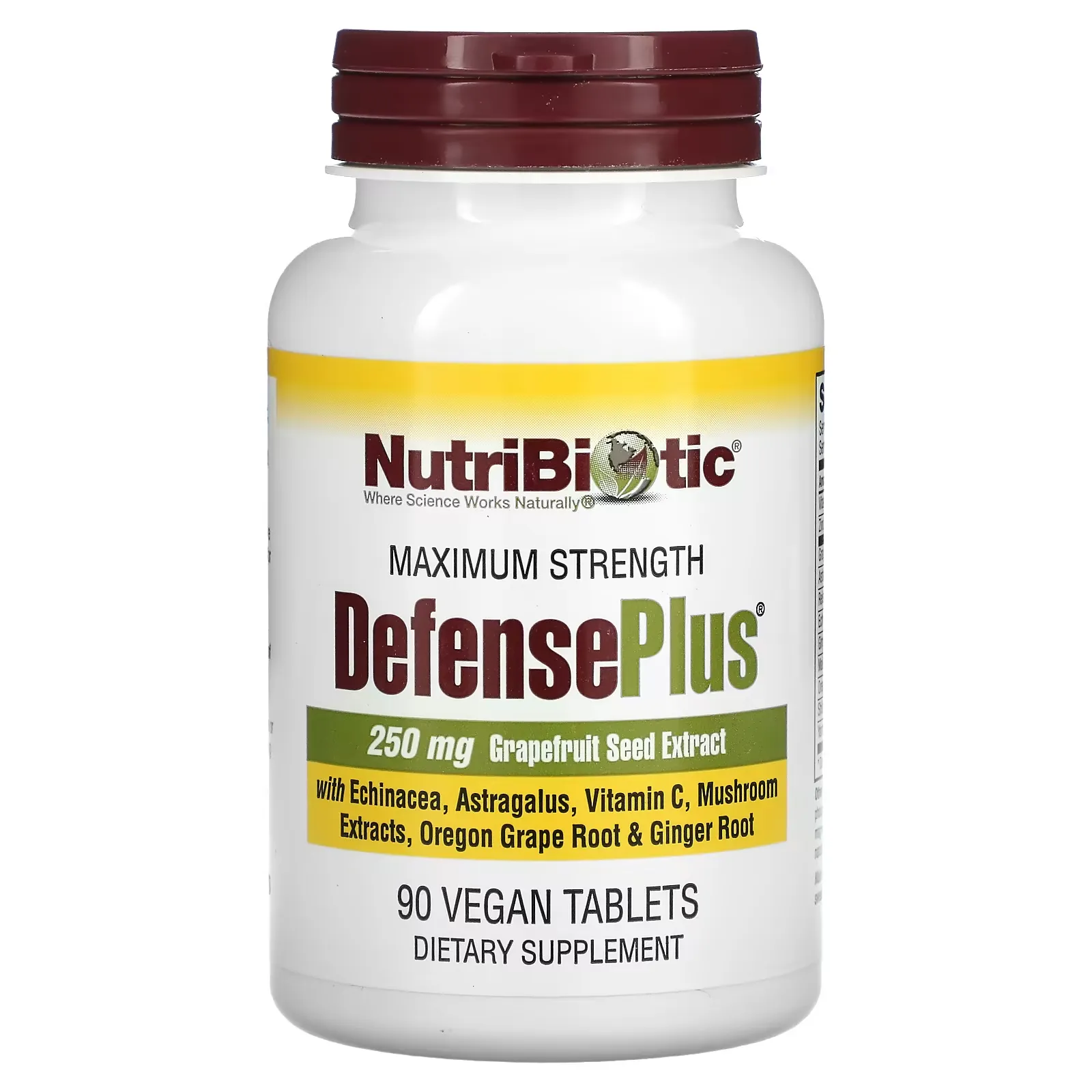 DefensePlus, Maximum Strength, 250 mg, 90 Vegan Tablets