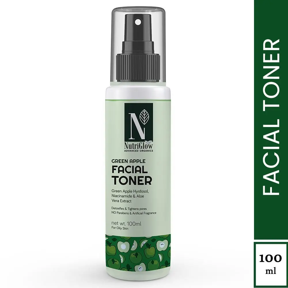 NutriGlow Advanced Organics Green Apple Facial Toner For Detoxifies Skin, 100ml