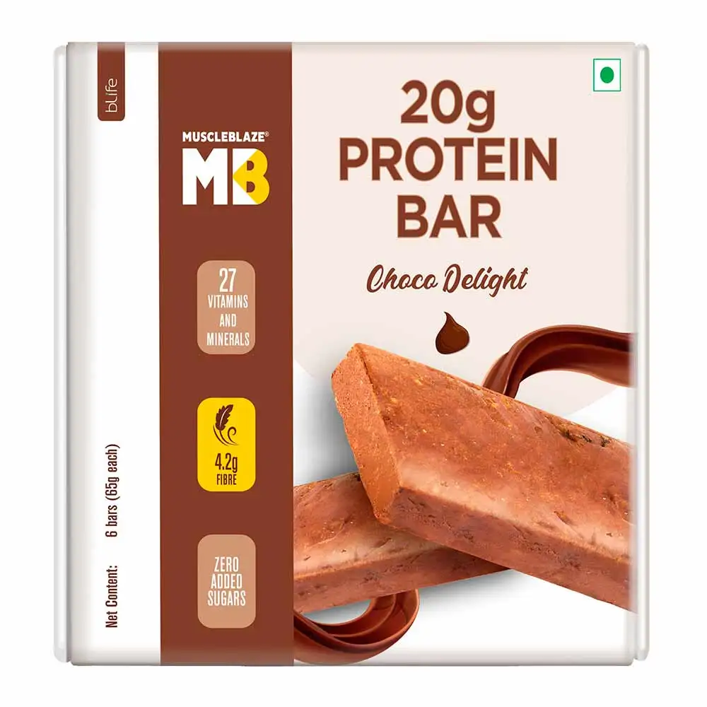 MuscleBlaze Protein Bar (20g Protein) OP,  6 bar(s)  Choco Delight