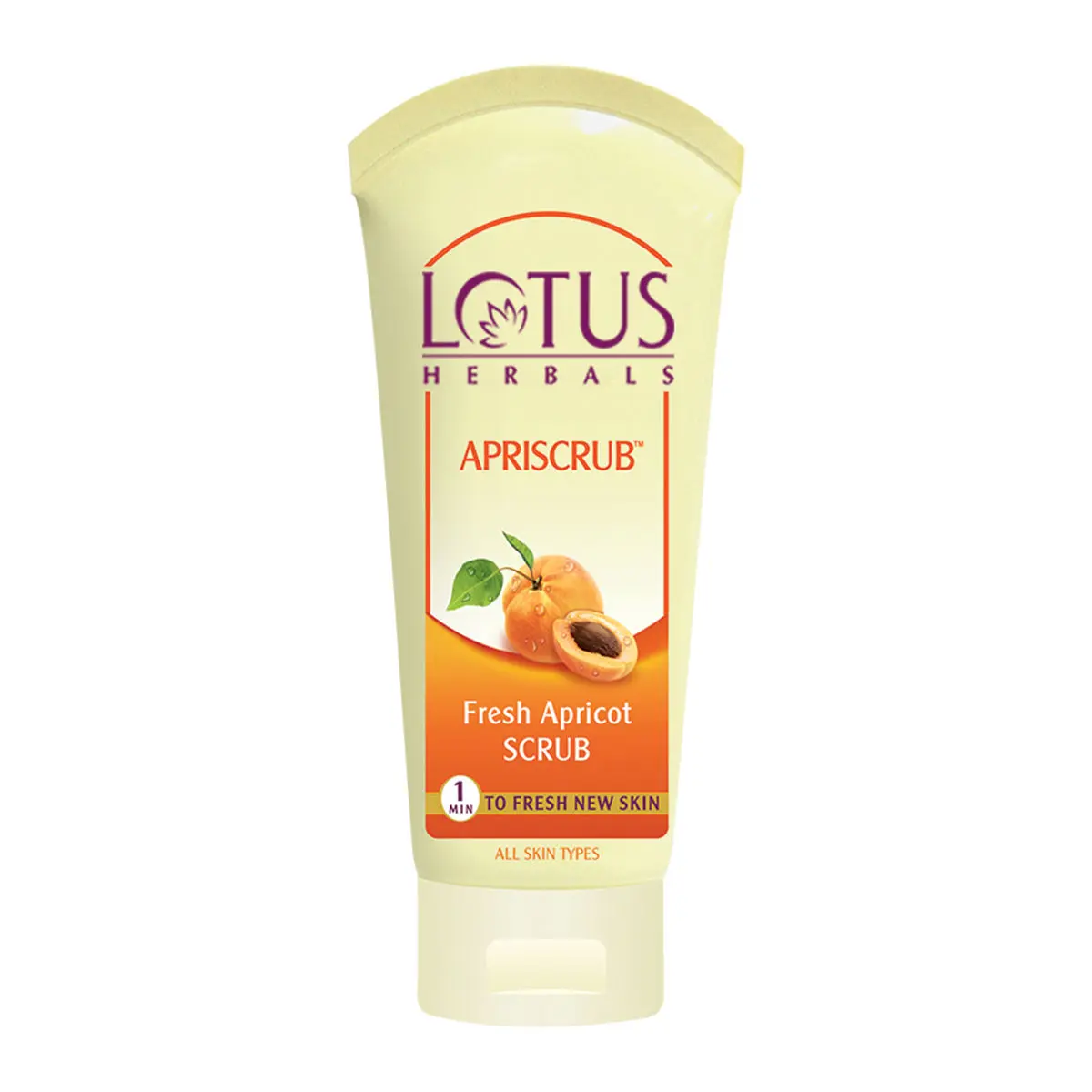 Lotus Herbals Apriscrub Fresh Apricot Scrub | Natural Exfoliating Face Scrub | Chemical Free | For All Skin Types | 180g