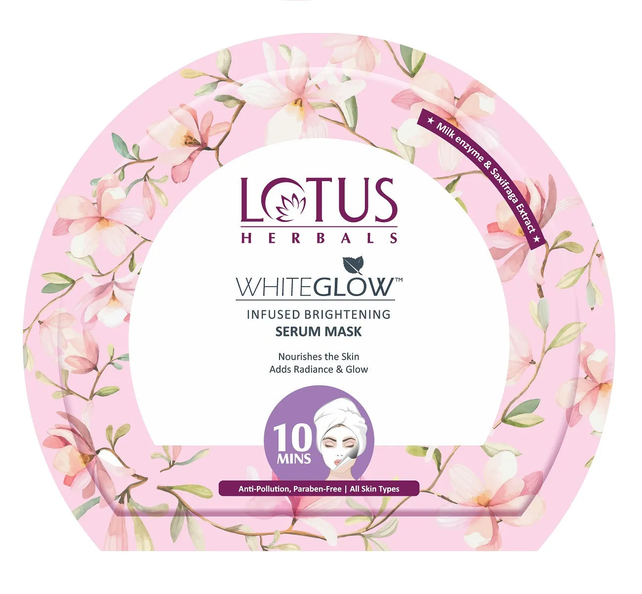 Lotus Herbals WhiteGlow Infused Brightening Serum Sheet Mask