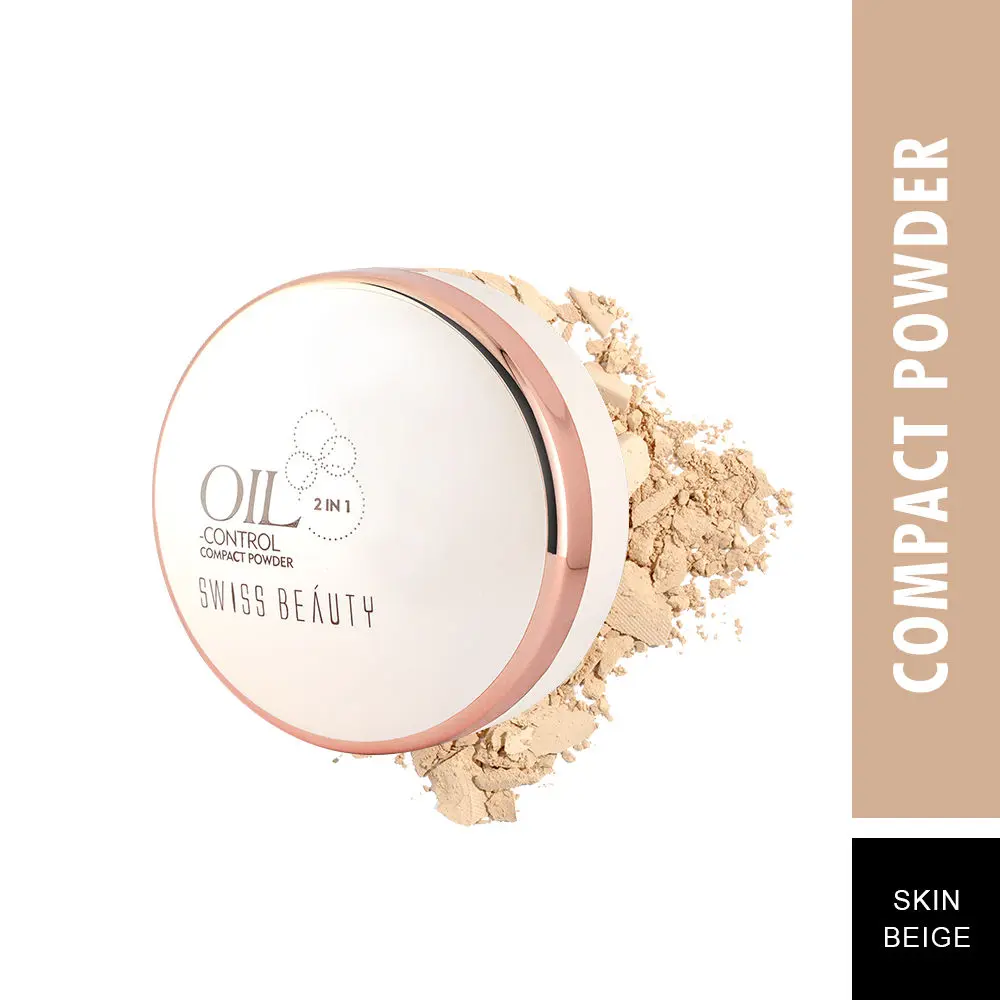 Swiss Beauty Oil Control Compact Powder 4 Skin Beige (2*10 g)