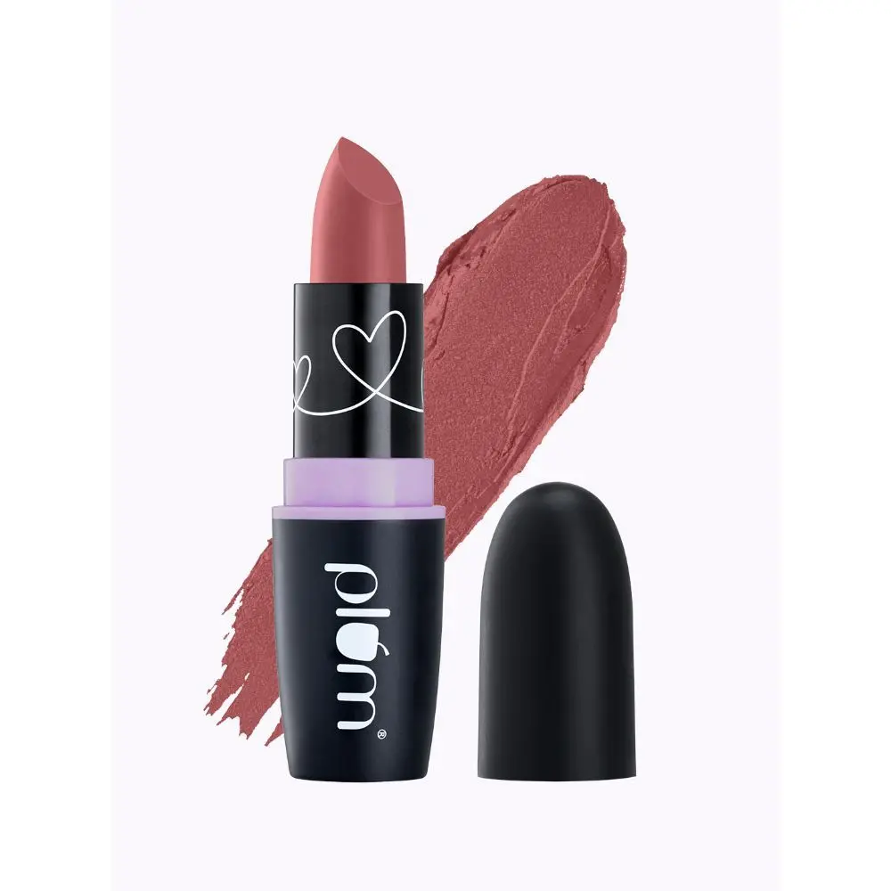 Plum Matterrific Lipstick | Highly Pigmented | Nourishing & Non-Drying | 100% Vegan & Cruelty Free | JollyWood - 132 (Brown Nude)