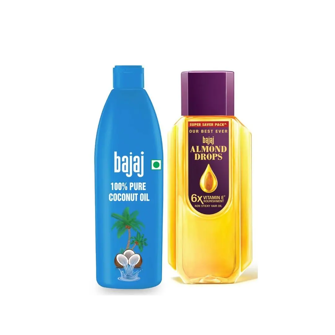 Bajaj Almond Drops & Coconut Oil - Combo (650 ml + 600 ml)