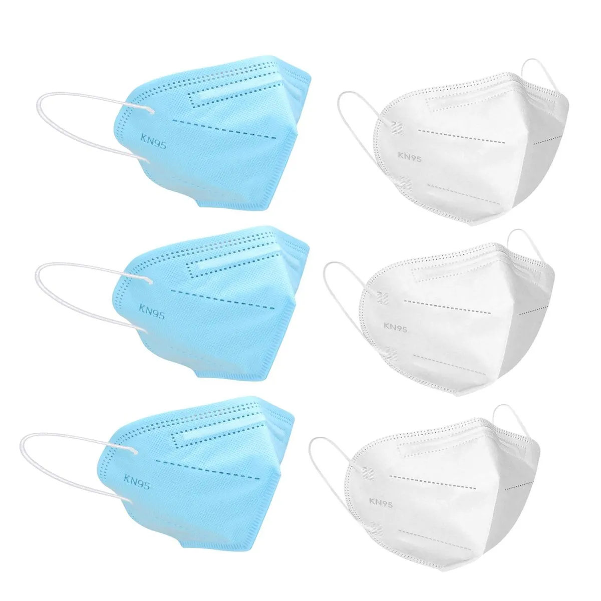 Fabula Pack Of 6 Anti-pollution Reusable 5-layer Mask Color: Blue,white