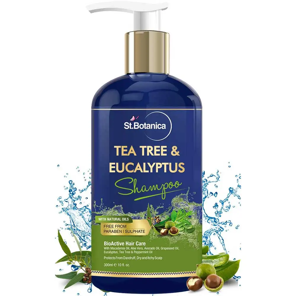 St.Botanica Eucalyptus & Tea Tree Invigorating Shampoo,  300 ml  No Sulphate, No Parabens, No Silicon