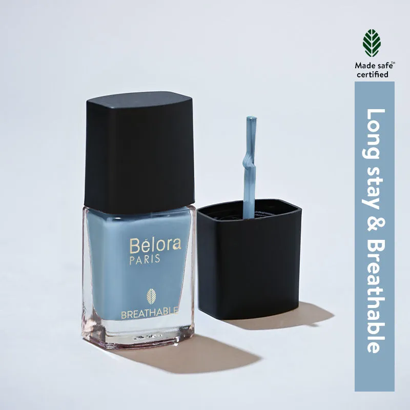 Belora Paris Breathable Made Safe Longstay Nail Polish - 1 Calm Blue