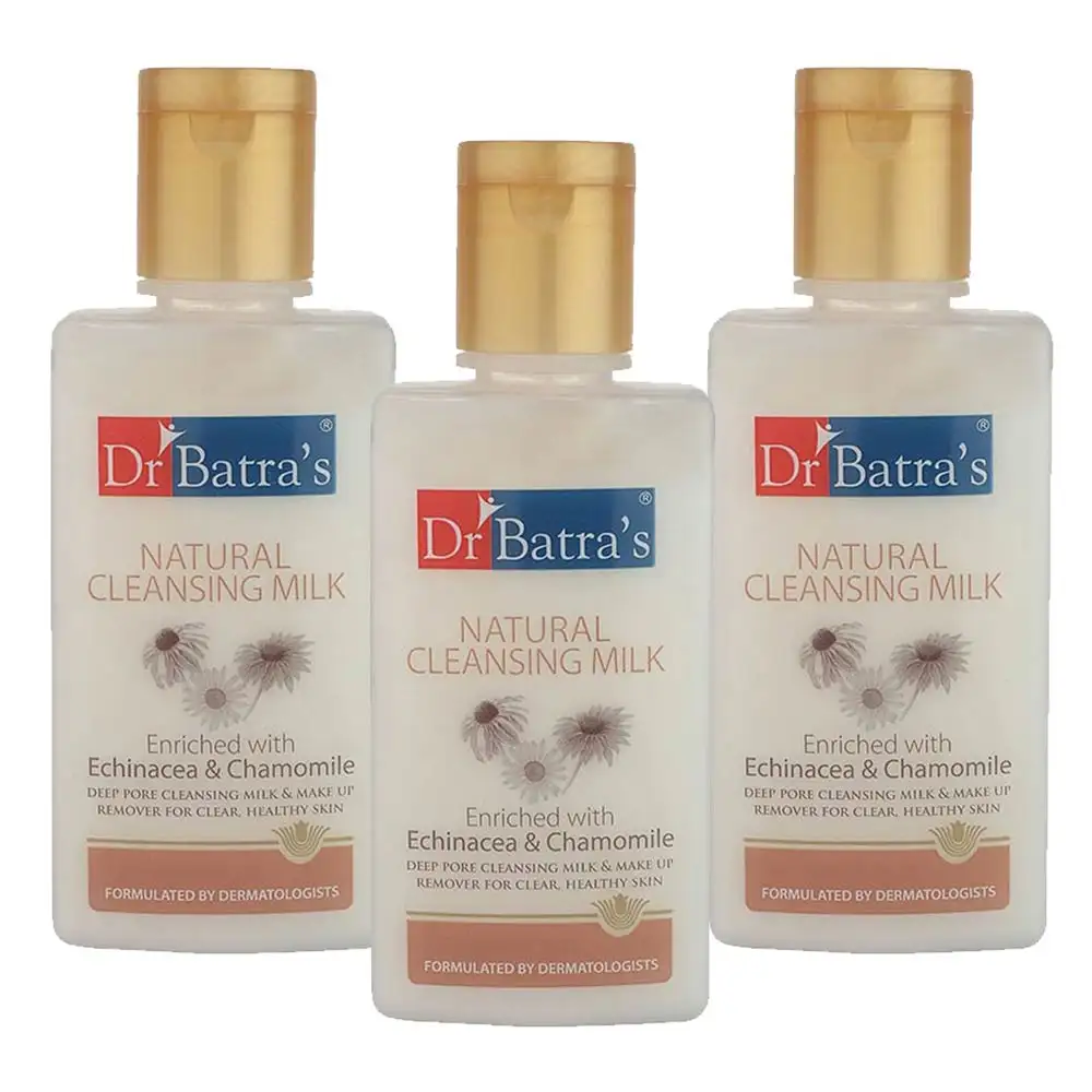 Dr Batra's Natural Cleansing Milk (Pack of 3),  100 ml  All Skin Type