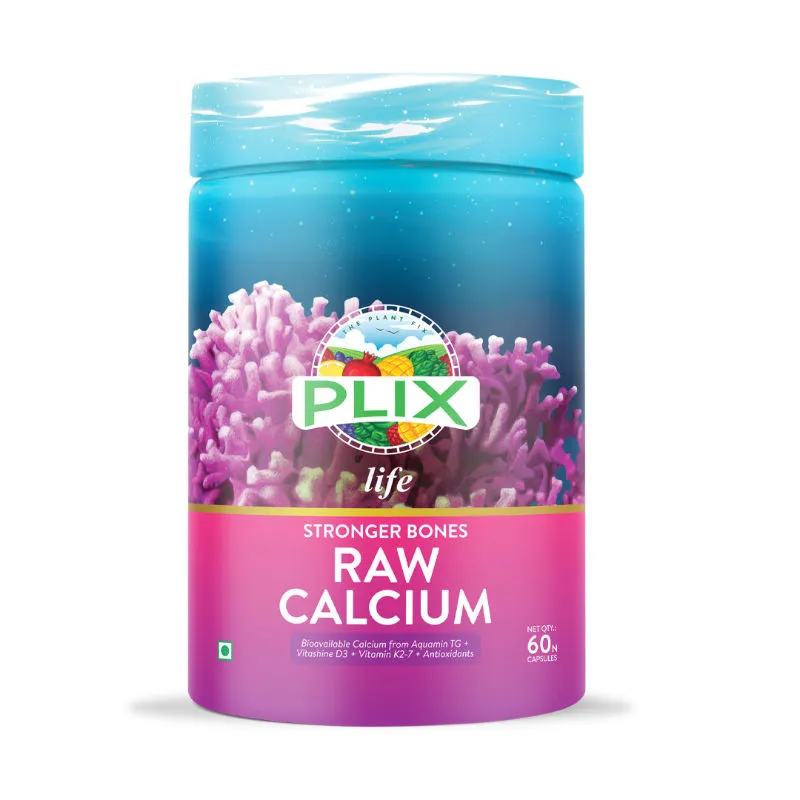 Plix Life Raw Calcium For Stronger Joints & Bones, Pack Of 1