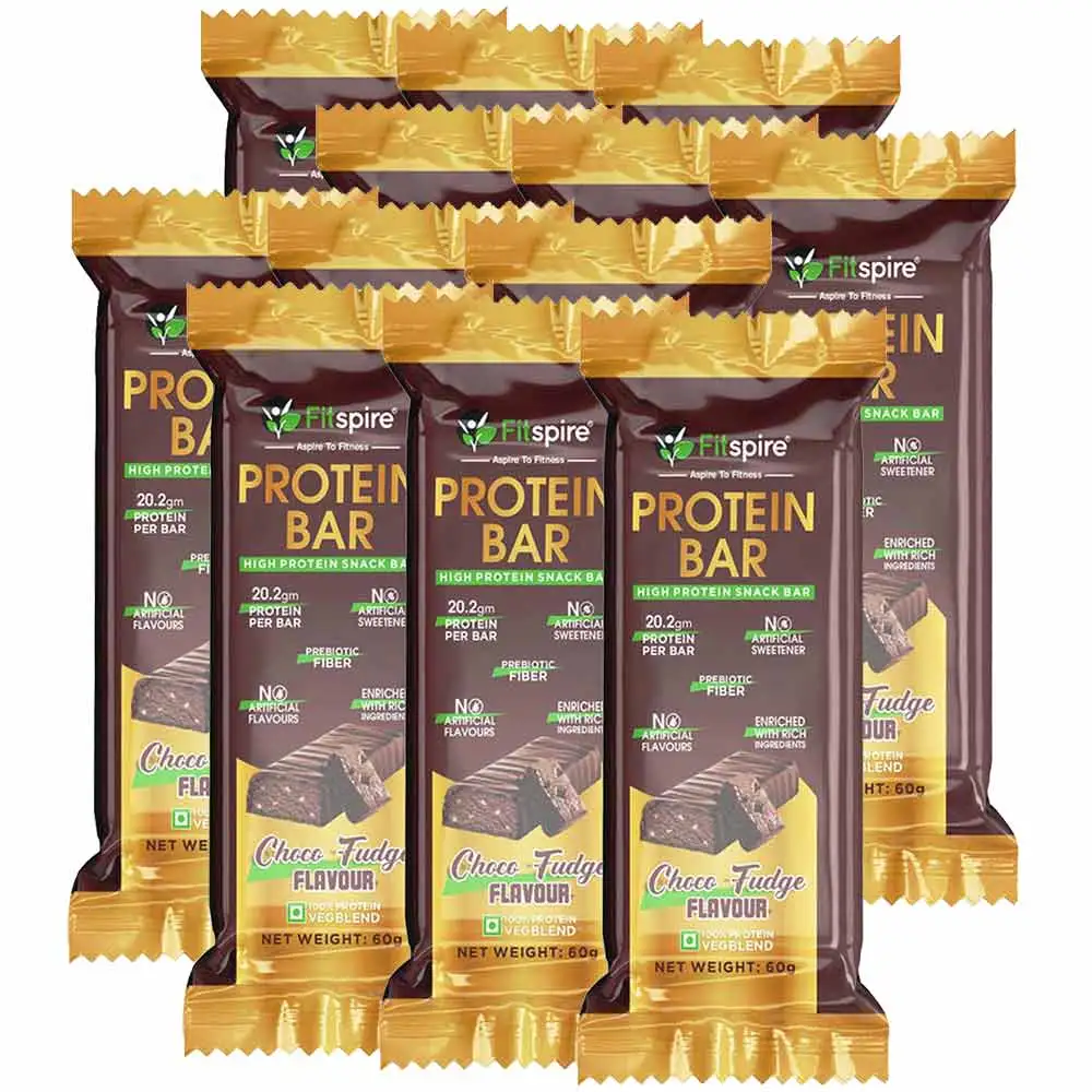 Fitspire Protein Bar,  1 bar(s)  Choco Fudge Pack of 12