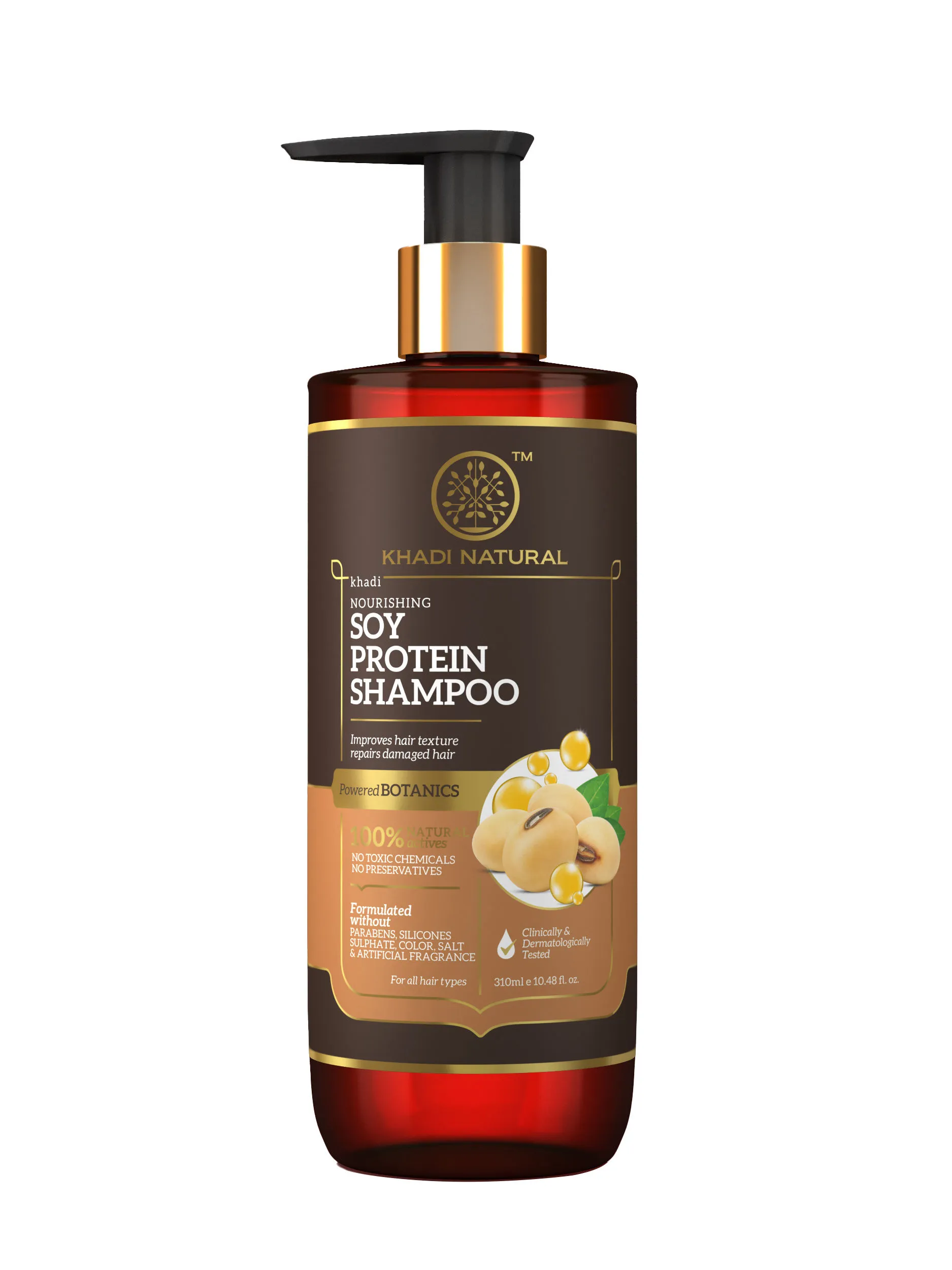 Khadi Natural Nourishing Soy Protein Hair Cleanser Improves Hair Texture Repairs Damaged Hair Powered