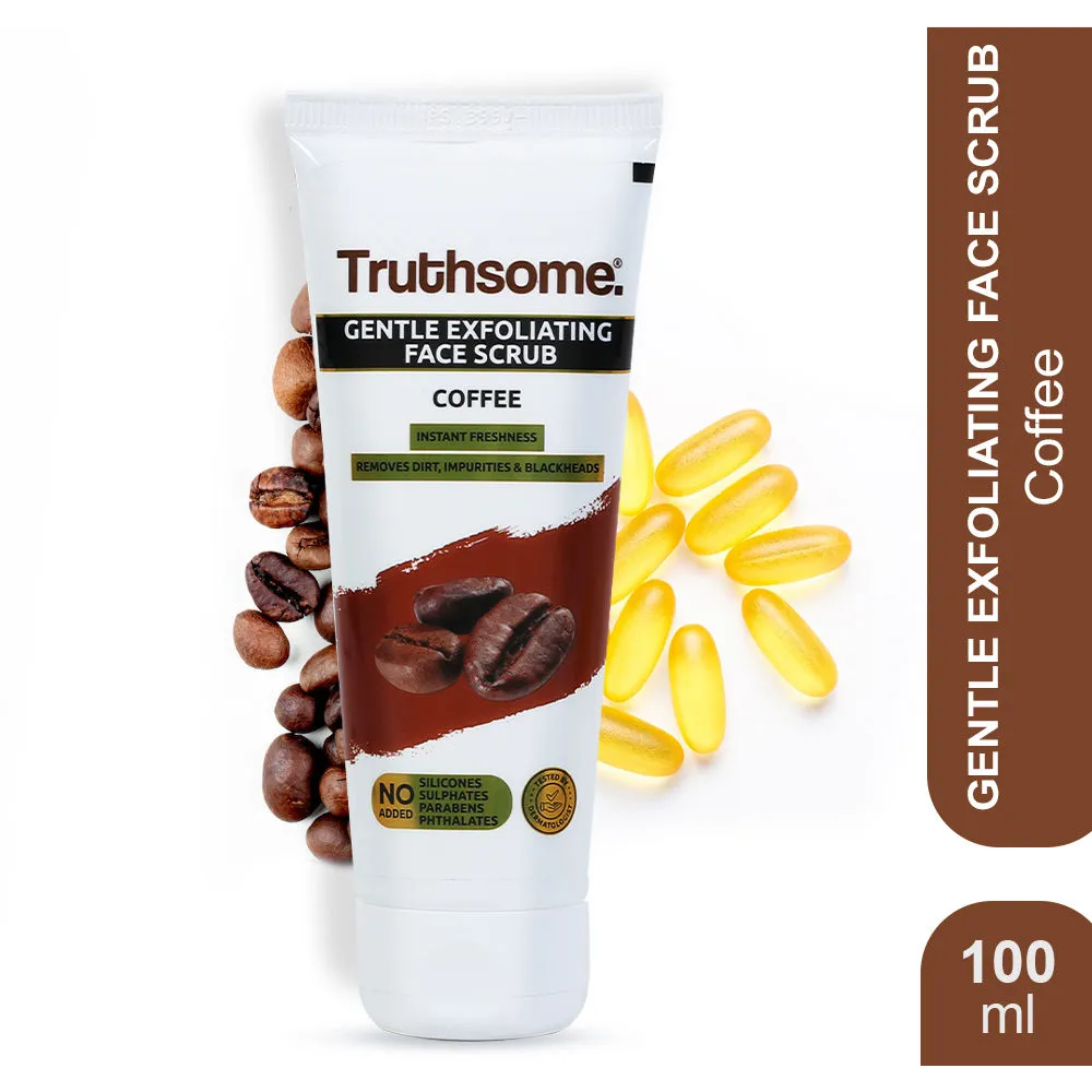 Truthsome Gentle Exfoliating Face Scrub With Coffee & Vitamin E - For All Skin Types